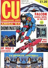 CU Commodore User Amiga-64 (Feb 1989) front cover